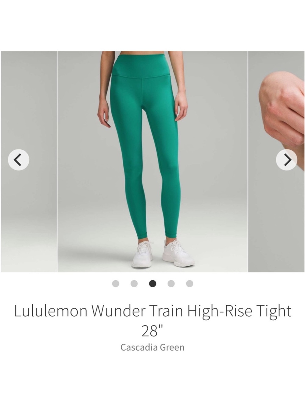 Lululemon Wunder Train High Rise Tights CASCADIA GREEN 28" Sz 4